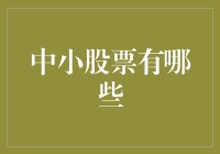 小朋友们，你知道中小股票的那些事儿吗？