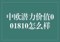 中欧潜力价值001810怎么样