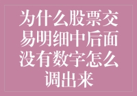 股票交易明细中隐藏的数字：揭秘如何将其调出