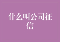 公司征信：企业信誉的试金石