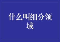 细分领域：从宏观市场到微观专业