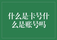 卡号和账号：我到底是谁？（别闹了，我在搞清楚自己的身份）