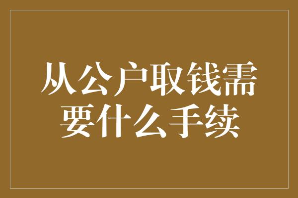 从公户取钱需要什么手续