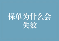 保险条款与保单失效：为何保单会失效