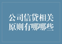 公司信贷相关原则及其应用分析