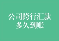 公司跨行汇款到账时间，就像爱情来得一样慢