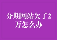 分期网站欠了2万怎么办？我来教你三招搞定！