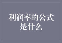 利润率的公式与企业财务管理：深入解析