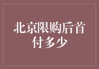 北京限购政策下购房首付要求解析：购房者需知的最新规定与策略