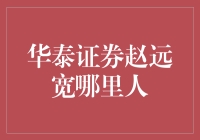 华泰证券赵远宽是哪里的高手？