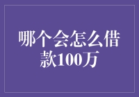 选择之道：寻求100万借款的策略分析