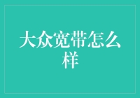 大众宽带：比大众情人还普遍的存在