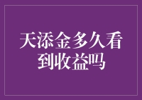 天添金多久可以看到收益？理财路上的耐心与策略