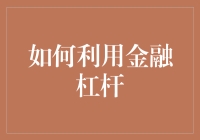 如何利用金融杠杆：掌握财富增值的艺术