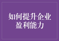 如何成为企业界的钱生钱大师：提升盈利能力的绝招