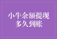 小牛余额提现，到账得有多久？我算了一下，可能你得搬个宇宙梯子过去