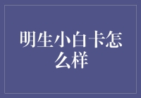 明生小白卡：当代年轻人的财富管理新宠