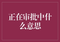 正在审批中什么意思：政务流程中的申请状态解析