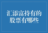 汇添富持有的股票有哪些？带你一起穿越投资迷雾