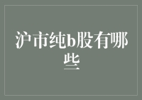 沪市纯B股是不是真的存在？揭秘背后真相！