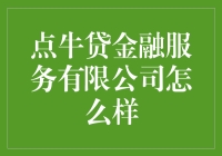 点牛贷金融服务有限公司：金融科技行业的领军者