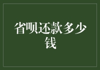 省呗还款多少钱？这下我的钱包终于可以喘口气了！