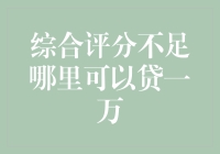 详析综合评分不足者获取一万元贷款的多元途径