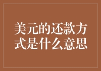 美元还款方式解析：理解你所选择的支付模式