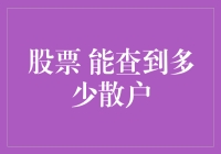 股市散户群体：能查到多少散户？