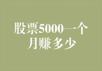 股市风云变幻，5000块入市能赚多少？