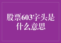 股票代码603字头：小而美的投资秘籍