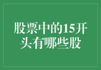 股票中的15开头，原来是一场潜伏的宝藏猎人之旅