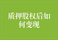 股东们，你们好！听我聊聊质押股权后如何变现的几个妙招