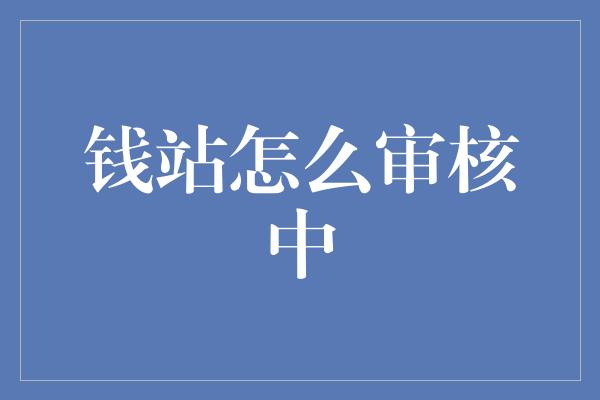 钱站怎么审核中