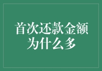 为啥第一次还钱就这么多？不是才借了几千块嘛！