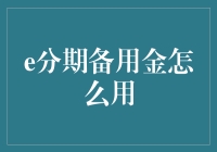 e分期备用金：解锁消费新体验